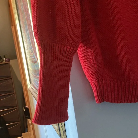 Vintage, Red, Sweater. - Picture 3 of 11